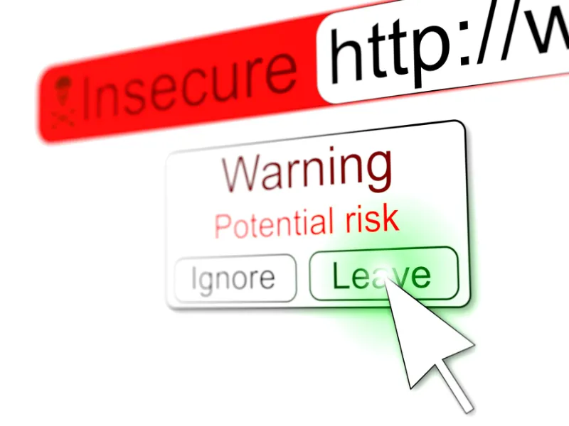 insecure website warning non ssl